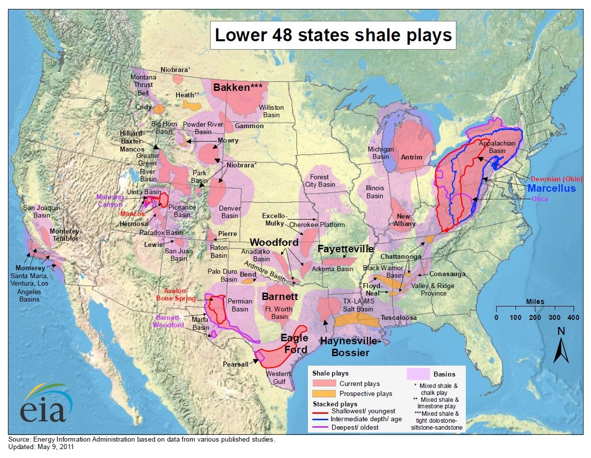 EIA Shale Map (Energy Information Administration)